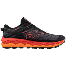 Mizuno Wave Mujin 10 Trail Shoes, Black/Cayenne/Nasturtium 