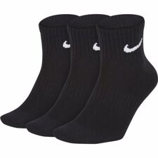 Nike Everyday Lightweight Ankle Traning Socks, 3 Pair, Black/White 