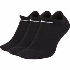 Nike Everyday Cushion No-Show Training Socks, 3 Pair, Black/White 