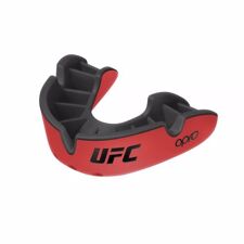 Opro Self-Fit UFC Silver Mouthguard, Red/Black