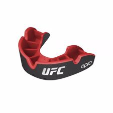 Opro Self-Fit UFC Silver Youth Mouthguard, Black/Red