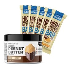 Protein Peanut Butter, Chocolate, 450 g + 5x High Protein Delicious Bar, 60 g GRATIS