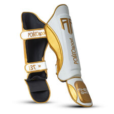 Polleo x AP Shinguards, White/Golden 