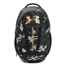 UA Hustle 5.0 Backpack, Black/Metallic Gold