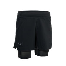 UA IsoChill Run 2in1 Shorts, Black/Reflective 
