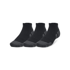 UA Performance Tech Low Cut 3pack Socks, Black/Jet Grey 