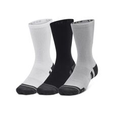 UA Socks Performance Tech 3pk Crew, Mod Gray/White/Jet Gray 