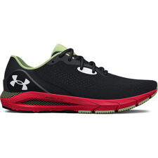 UA HOVR Sonic 5 Running Shoes, Black/Red/Green 