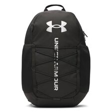 UA Bag Hustle Sport 6.0 Backpack, Black/Black/Metallic Silver 