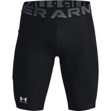 UA HeatGear Pocket Long Shorts, Black/White 