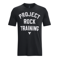 US Project Rock Training SS Shirt, Black/White 