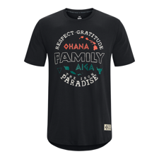 US Project Rock Family SS Shirt, Black/Ivory 