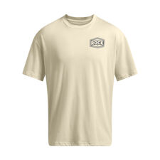 UA Project Rock Heavyweight Tools SS Shirt, Silt/Golden Yellow 