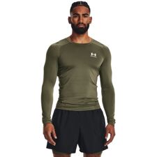 UA Shirt HeatGear Comp LS, Marine Green/White 
