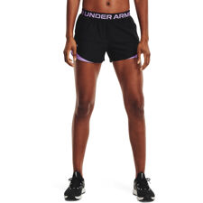 UA Play Up 3.0 Geo Women's Shorts, Black/Nebula Purple 