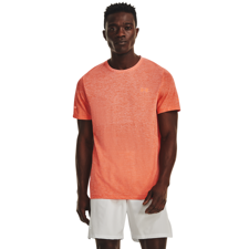 UA Seamless Stride SS Frosted Shirt, Orange/Reflective 