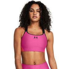 UA Women's HeatGear® Armour High Sports Bra, Astro Pink/Red Solstice 