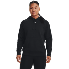UA Women's Rival Fleece Hoodie, Black/White 