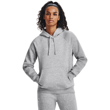 UA Hoodie Rival Fleece, Mod Grey Light Heather/White 
