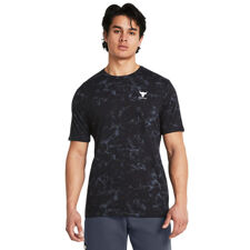 UA Project Rock Payoff Printed Graphic SS Shirt, Black 
