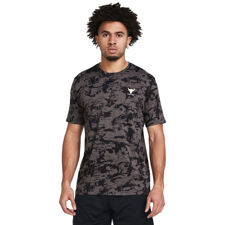 UA Project Rock Payoff Printed Graphic SS Shirt, Fresh Clay/Silt 