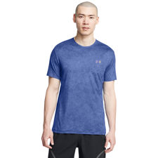 UA Shirt Vanish Elite Vent Printed SS, Tech Blue/Black 