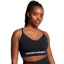 UA Women's Sports Bra Vanish Seamless Low, Black/White 