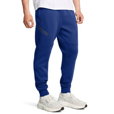 UA Pants Unstoppable Fleece Joggers, Tech Blue/Black 