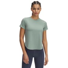 UA Womens Shirt Launch Elite, Silica Green/Reflective 