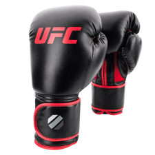 UFC Muay Thai Style Training Gloves, Black/Red 
