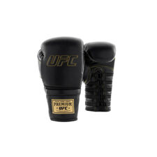 UFC PRO Prem Lace Up Gloves, Black 