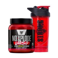 N.O.-Xplode Vaso, 420 g + Shieldmixer HERO PRO, BSN Strong, Red 700 ml GRATIS
