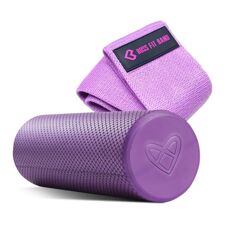 ZOE, Premium Foam Roller, Massage Dots + Boss Fit Band S, Violet Advanced GRATIS