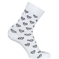 Zoe Heart Logo Socks, White 