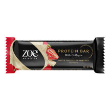 zoe Protein Bar, White Chocolate Strawberry, 50 g