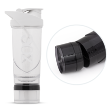 Shieldmixer HERO PRO, zoe, Transparent + Compartment, Ivory White