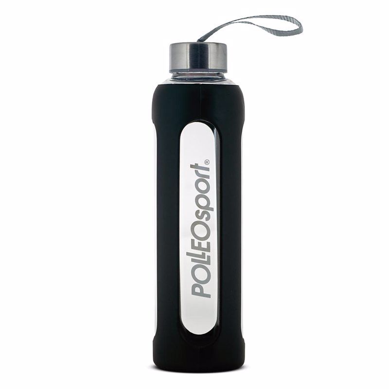 Polleo Silicone Grip Glass Bottle, 550 ml