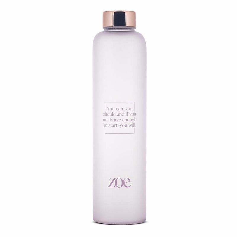 Zoe Quote Glass Bottle, Purple, 750 ml
