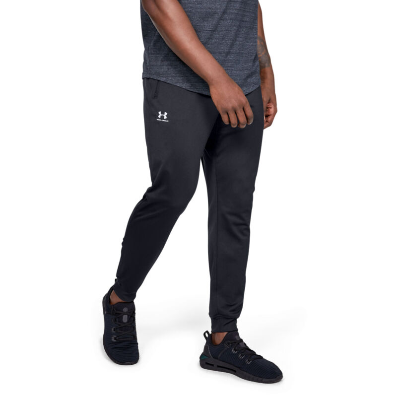 UA Sportstyle Tricot Pants, Black/White 