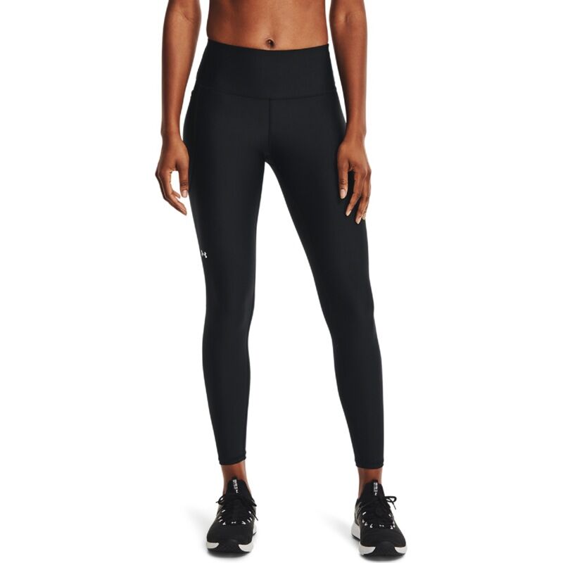 UA HeatGear High Rise Women's Leggings, Black/White 