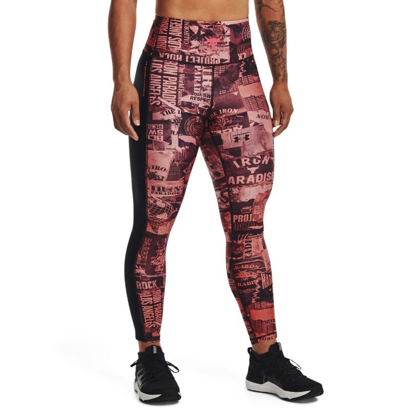 UA Project Rock HG Print Women's Leggings, Decorative Rose 