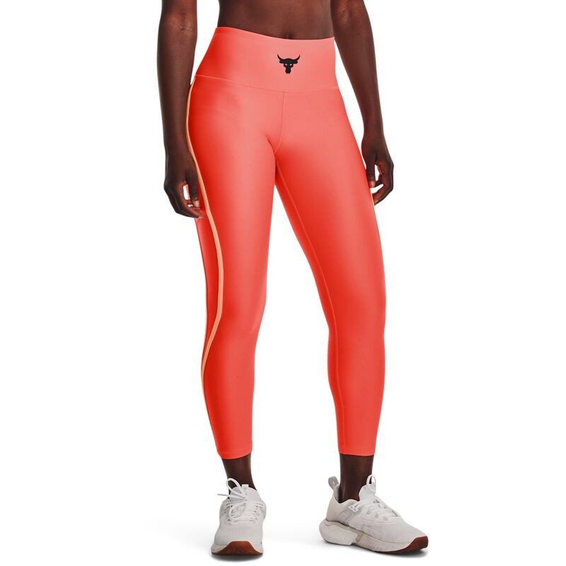 UA Project Rock HG Ankle Women's Leggings, After Burn/Peach Horizon 