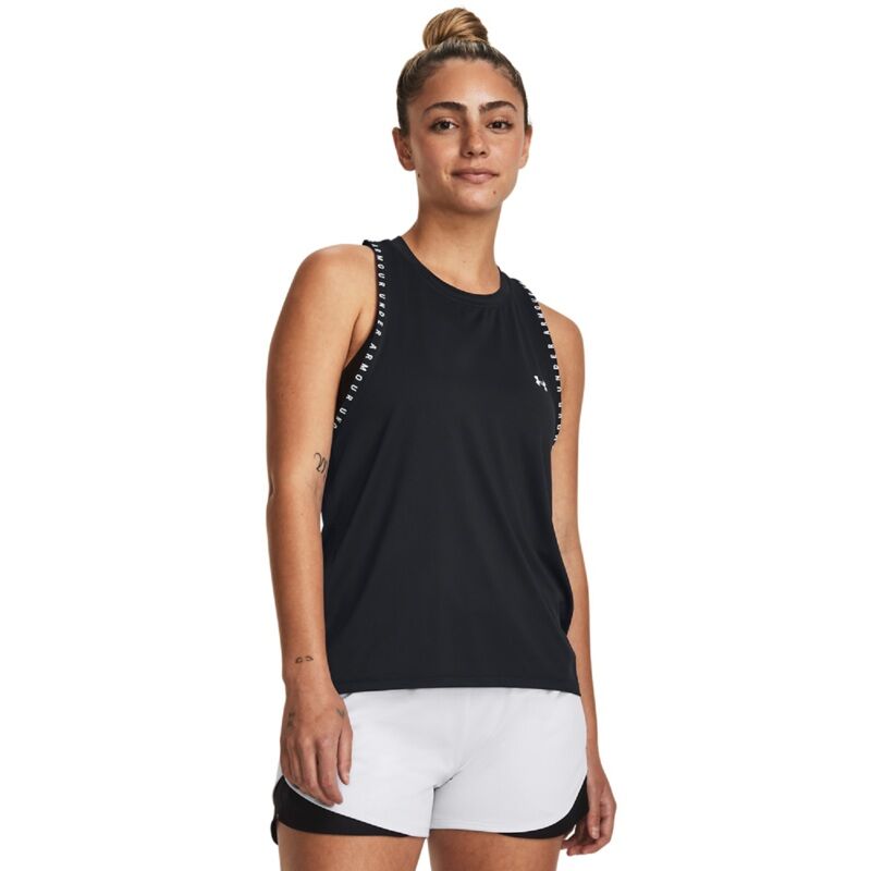 UA Knockout Novelty Women's Tank, Black/White 