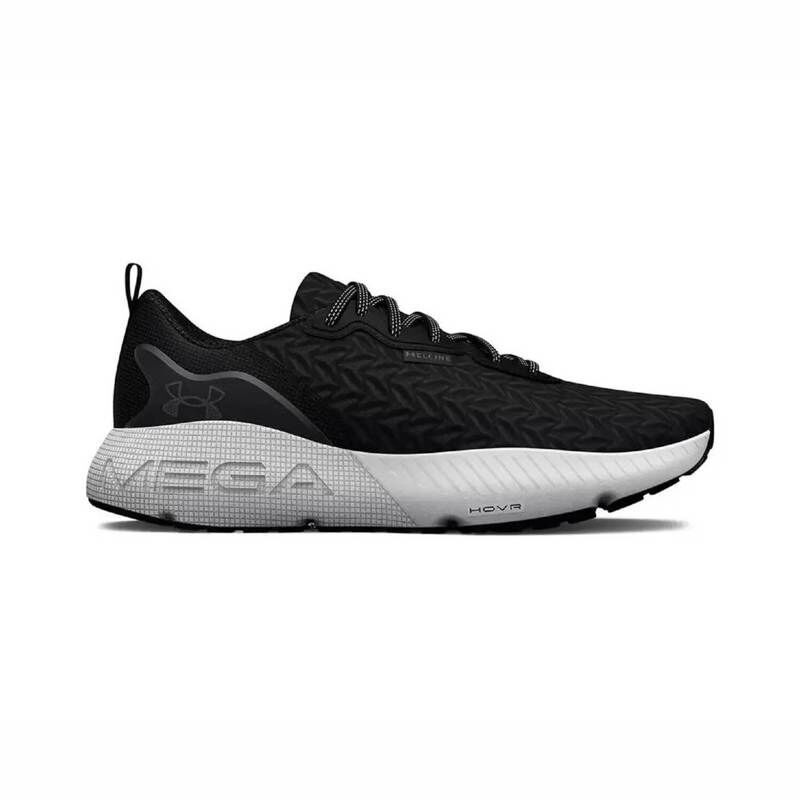 UA HOVR Mega 3 Clone Running Shoes, Black/White/Metallic Gun 