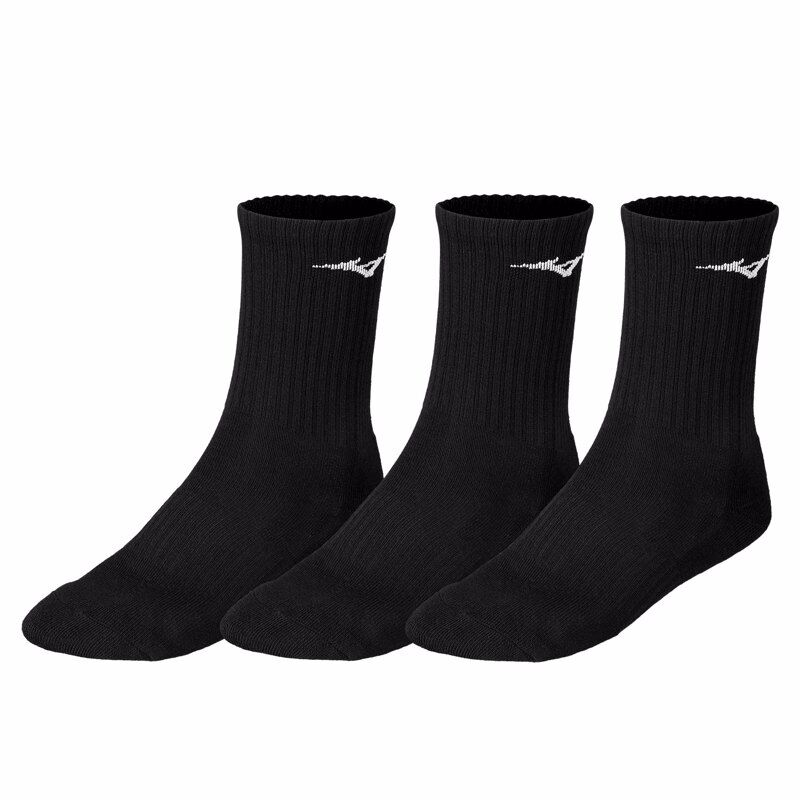 Mizuno Training Crew 3P Socks, Black 