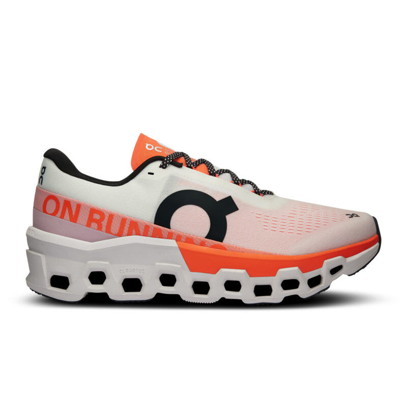 On Cloudmonster 2 Running Shoes, Undyed/Flame 