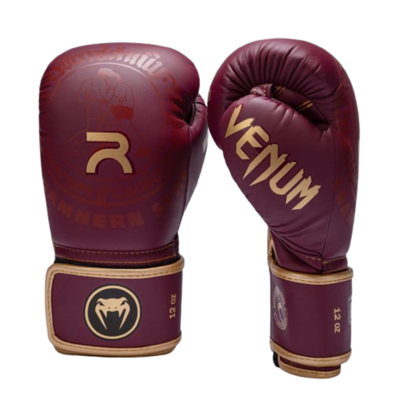 Venum x Rajadamnern Boxing Gloves, Burgundy 