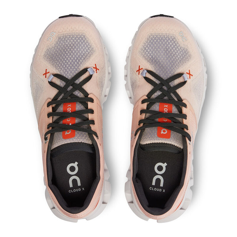 On Cloud X3 Women's Running Shoes, Rose/Sand, ON Running