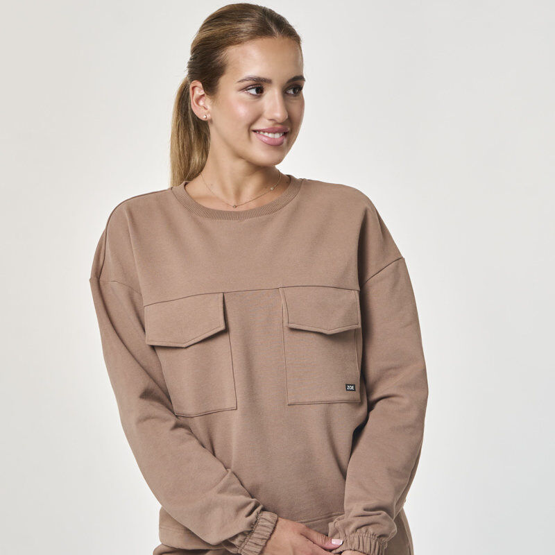 Anya Sweatshirt, Cream Brown 