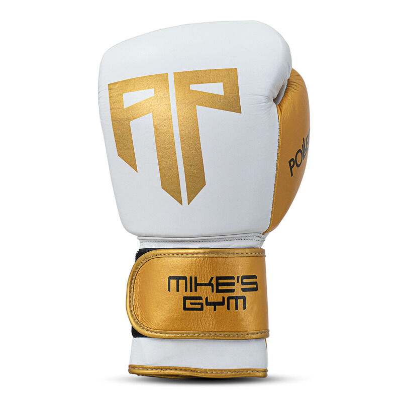 Polleo x AP Boxing Gloves Leather, White/Golden 